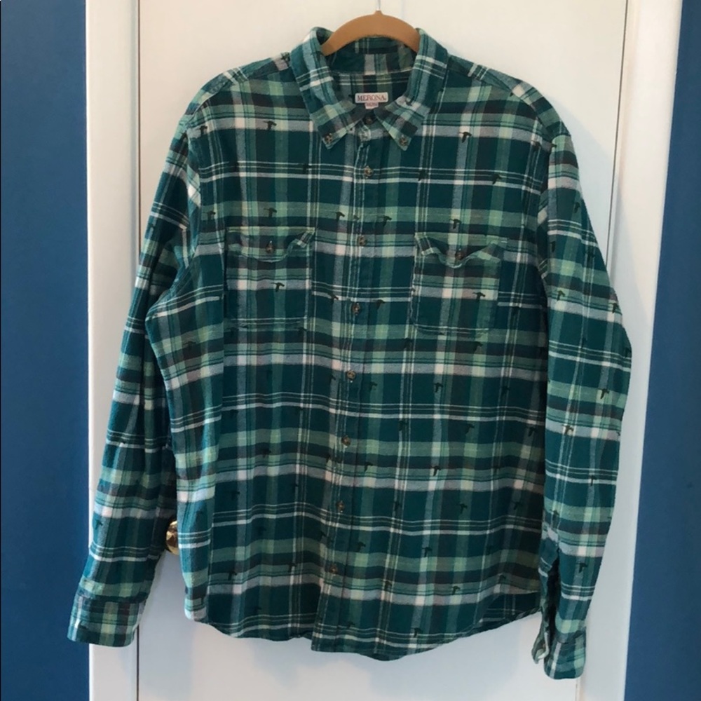 Men’s Merona Flannel Button Down - XXL